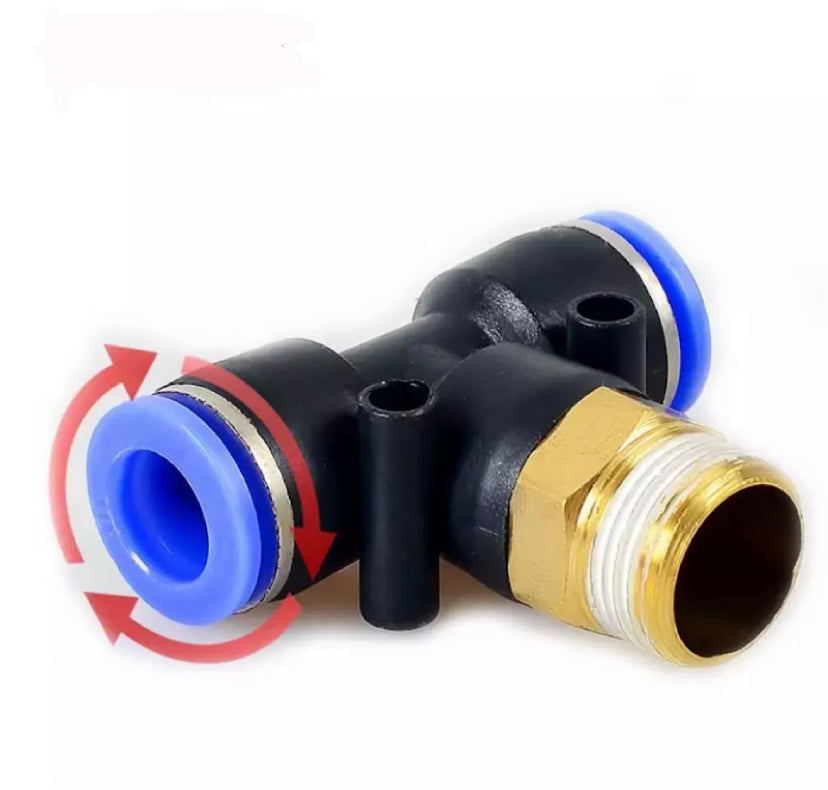 Pneumatic Air Connector Fitting PB 4mm 6mm 8mm 10mm 12mm Thread 1/8" 1/4 3/8 1/2 Straight Hose Fittings Pipe Quick Connectors
