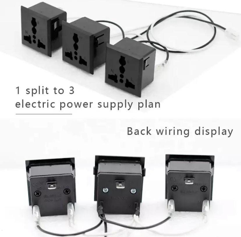 1pcsFactory supply AC Universal socket power inlet PDU/UPS model 13A Multifunctional power with security door outlet EU/UK/AU/US