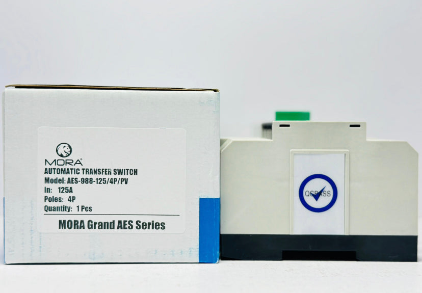 4P Din Rail ATS for PV and Inverter Dual Power Automatic Transfer Selector Switches Uninterrupted 125A 220V