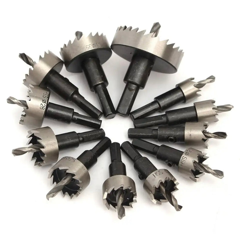 Hole Saw Cutter Drill Bits High Speed Steel for Pistol Drills / Bench Drills 16/19/20/21/22/25/26/28/30/35/50mm
