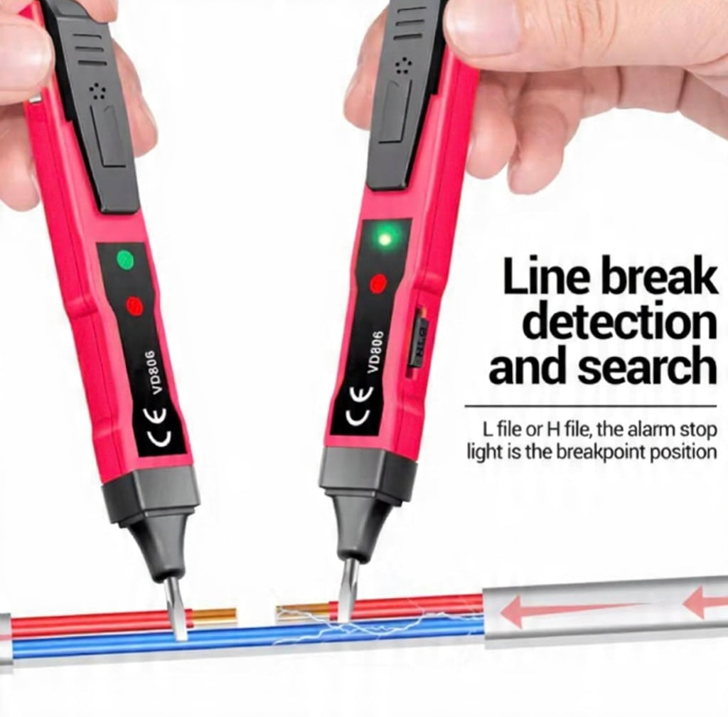 Non-contact AC Voltage Tester Pen AC 70-250V DC 250V Portable NCV Detector with Sound Light Dual Alarm, Zero/ Live Wire Recognit