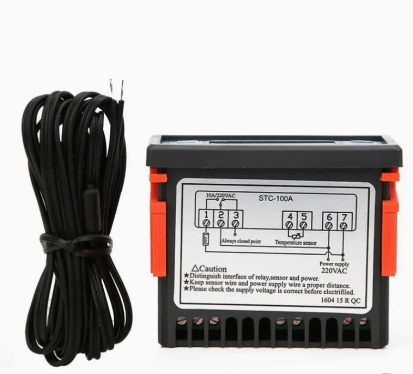 STC-100 Digital Thermostat Microcomputer Temperature Controller With Refrigeration Heating with Data Reading AC220V