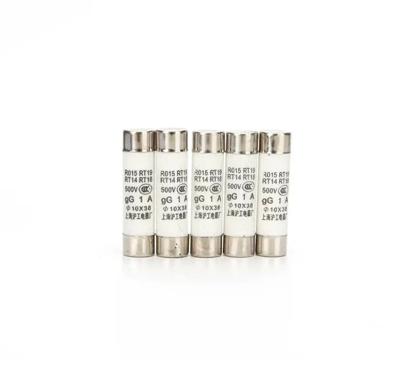 10pcs 1038 Ceramic fuse Fast blow Ceramic Fuse 10x38 Fuse 1A 2A 3A 4A 5A 6A 10A 16A 20A 25A 32A 380V RO15 RT18 RT14