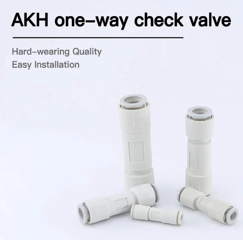 Non Return Check Valve One Way Air Check Valve 4mm 6mm 8mm 10mm pneumatic AKH4/AKH6/AKH8/AKH10/AKH12