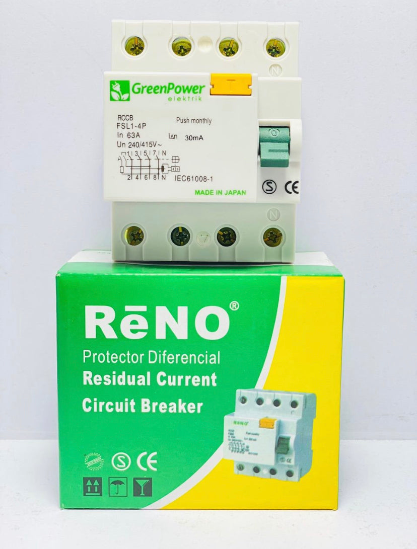 Green Power Earth Leakage Breaker 4P 63A