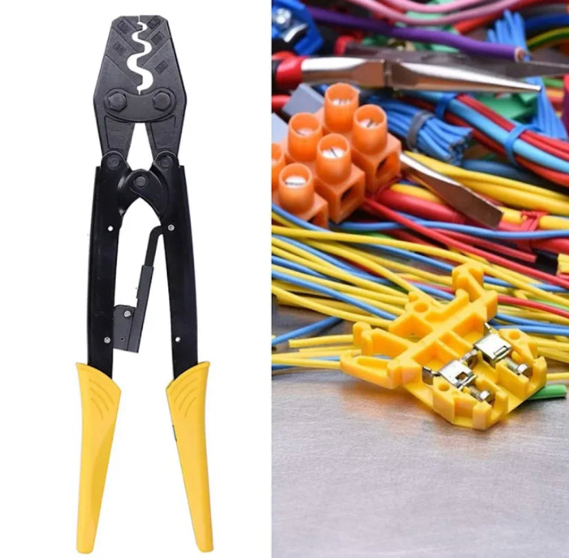 HS-38 Japanese Style Ratchet Crimping Pliers forTerminal 5.5-38mm² 10-2AWG,Hand Crimper Tools for Non Insulated Connectors