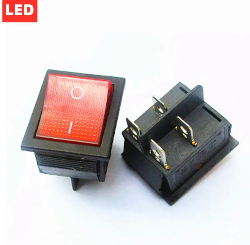 KCD4 4/6Pins Rocker Switch ON-OFF 2 Position Electrical equipment With Light Power Switch Switch cap 16A 250VAC/ 20A 125V