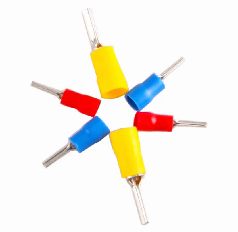 (I TYPE) Insulated Pin Terminals Electrical Splice Crimp Connector Auto Wiring PTV1.25-10 PTV2-10 PTV5.5-13