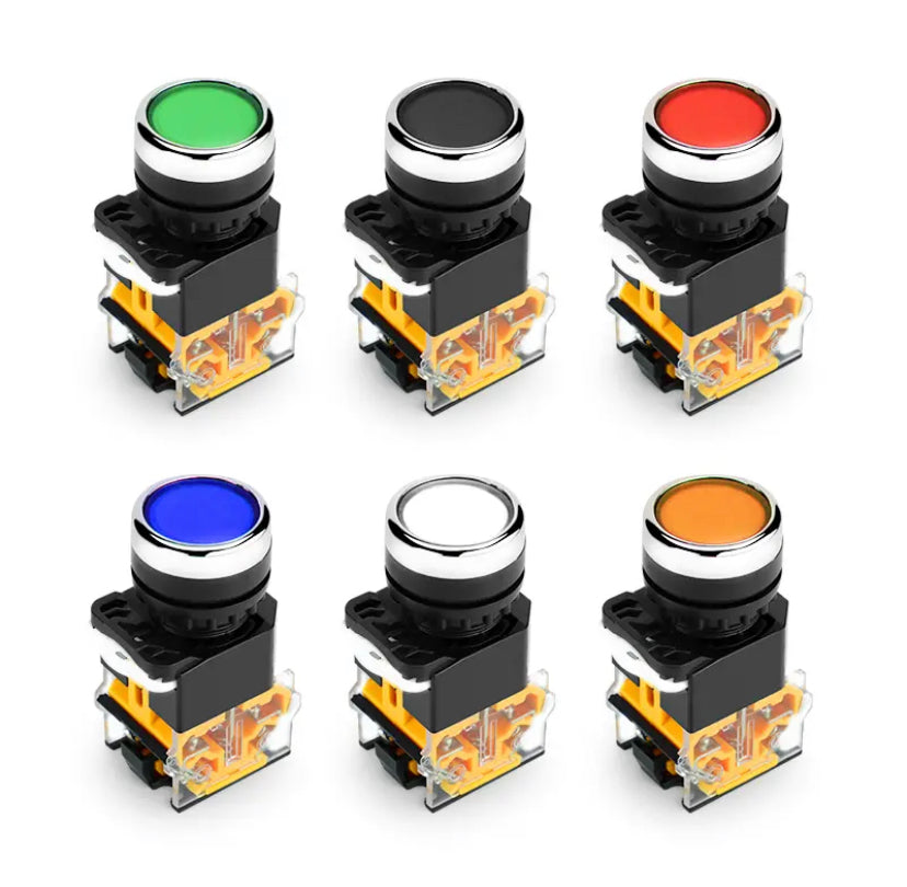 22mm LA38 1NO/1NC Round self-locking Reset power button switch instantaneous switch Self-reset Self-lock