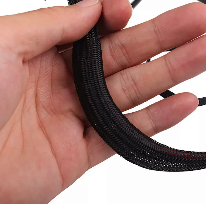 4mm-35mm black snakeskin mesh sleeve wire protective cover pet telescopic protective cover