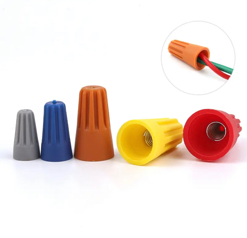 50PCS Wiring crimping cap P1-P6 screw connector rotating terminal spring type closed terminal wire connector 0.1-2.5m