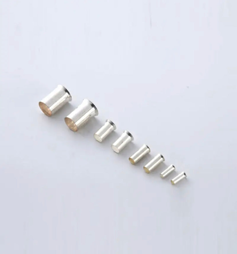 Tinned Brass Wire Ferrules Terminal Non-insulated End Cable Connector Crimp Terminal