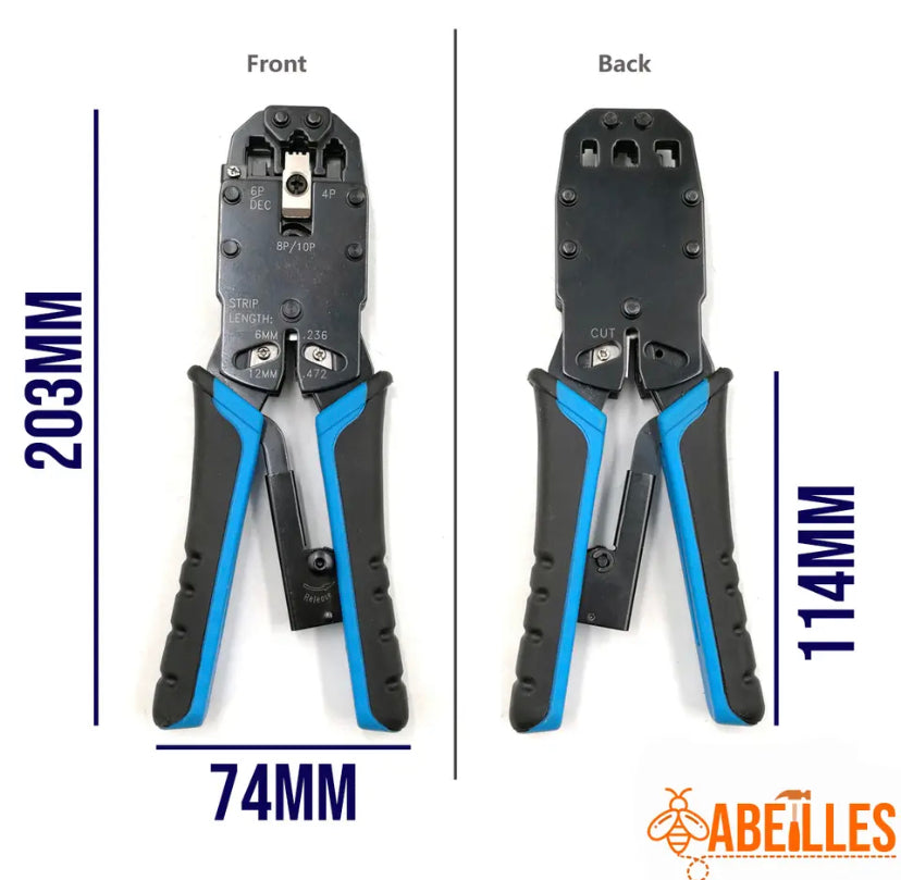 HT-200R NETWORKING CRIMPING TOOL For 4P 6P 8P 10P RJ-11/RJ-12 RJ-45