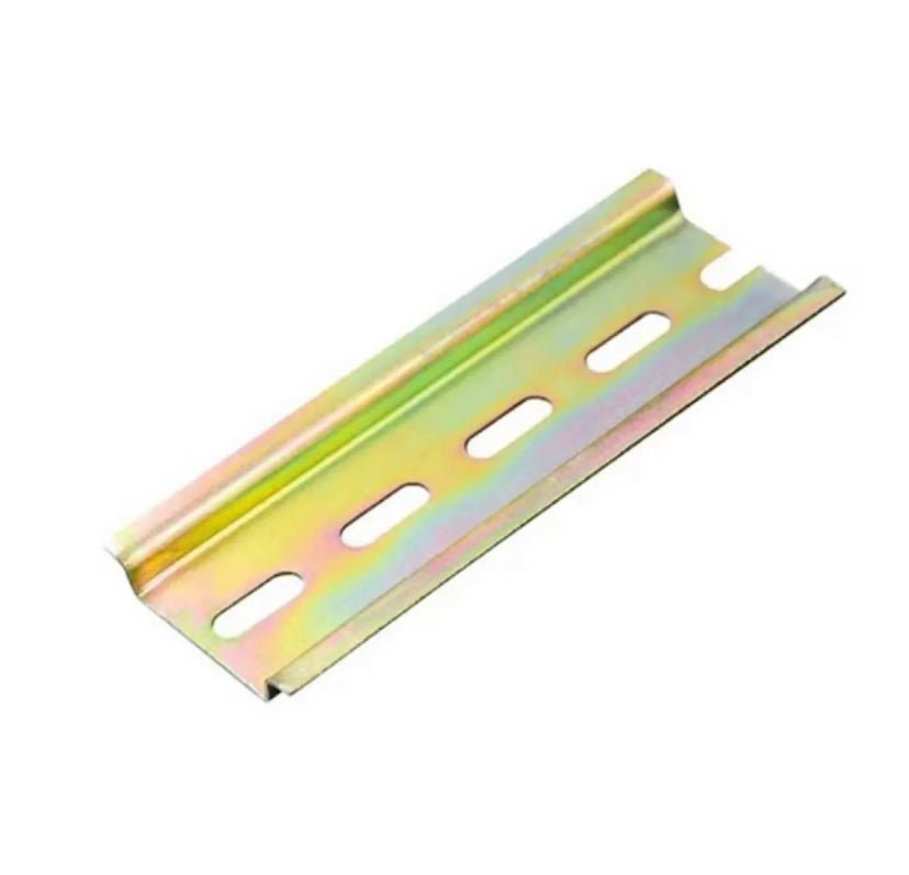 1 Pcs 35mm-500mm Iron Aluminium Slotted Din Rail For Circuit Breaker Mounting C45 Guide Rail Terminal Connector Installation Track 0.9mm