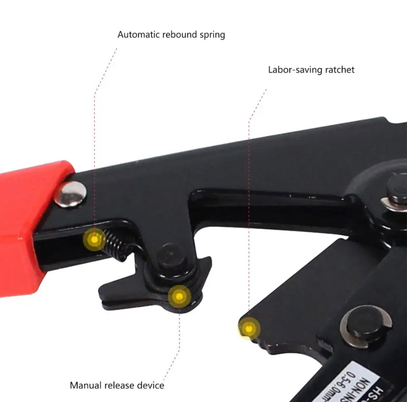 HS-6L Terminal Crimping Pliers Non-Insulated,Ratchet Wire Crimper Tool,Crimping Tool for Terminals (10-17 AWG 0.5-6.0mm²)