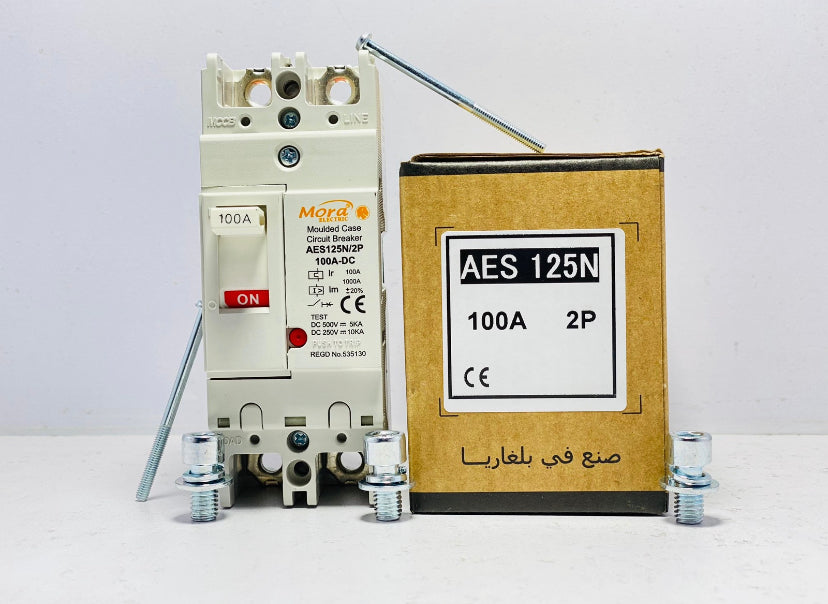 MORA 2P DC MCCB Breaker 100A 125A for battry