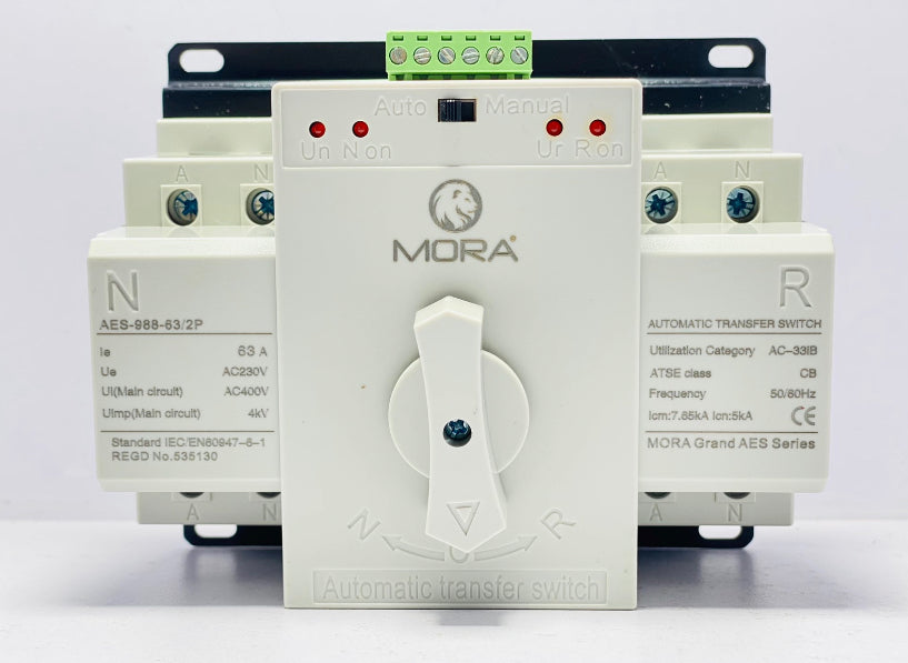 2p ATS 63A Generator PV ATS Controller Automatic Transfer Switch Dual Power Changeover Switch