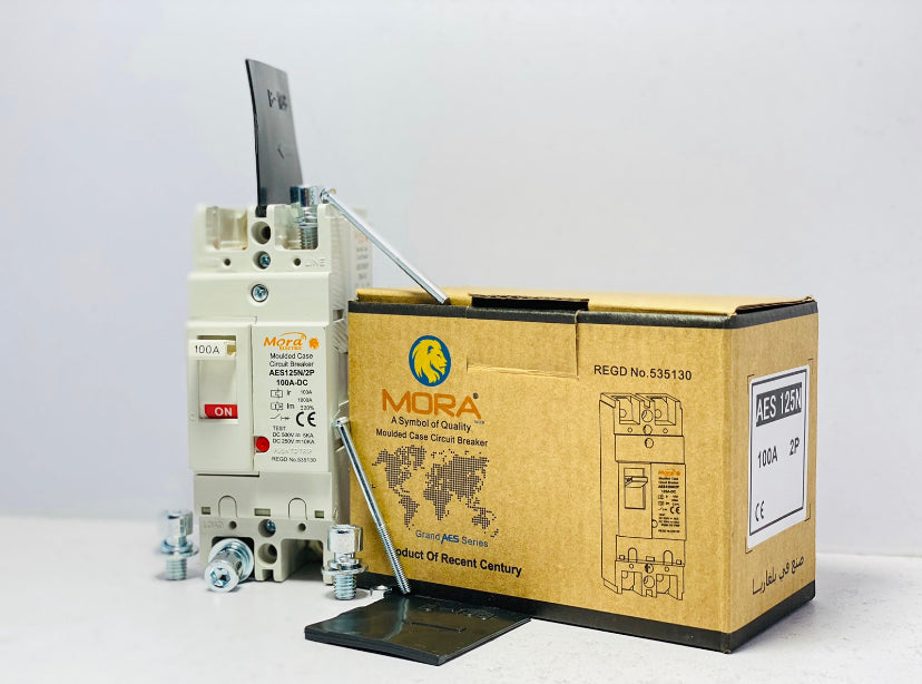MORA 2P DC MCCB Breaker 100A 125A for battry
