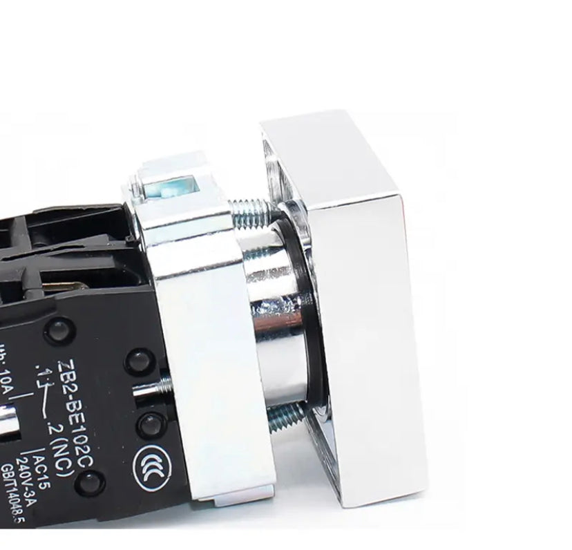 Push Button Switch Rectangle XB2-BL8425 Press Reset 1NO1NC Power Supply Start Opening 22MM Red-green Double Bond Switches