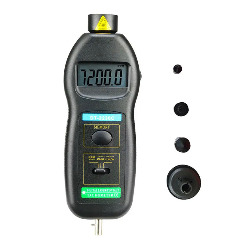 DT-2236B Laser Optical Contact 2 in 1 Digital Tachometer Multifunctional Speed Measuring Instrument Digital Speedometer