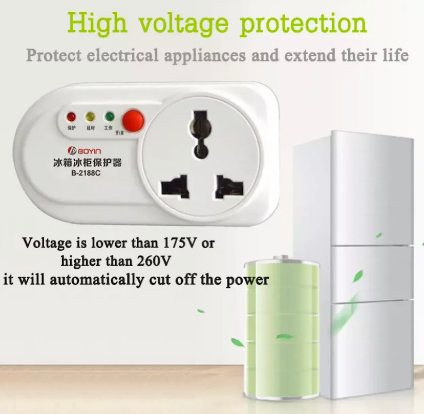 Delayed Power-on Voltage Protection Electrical Power Socket Refrigerator compressor protection socket (MUHAFIZ) 10A 250V 2500W