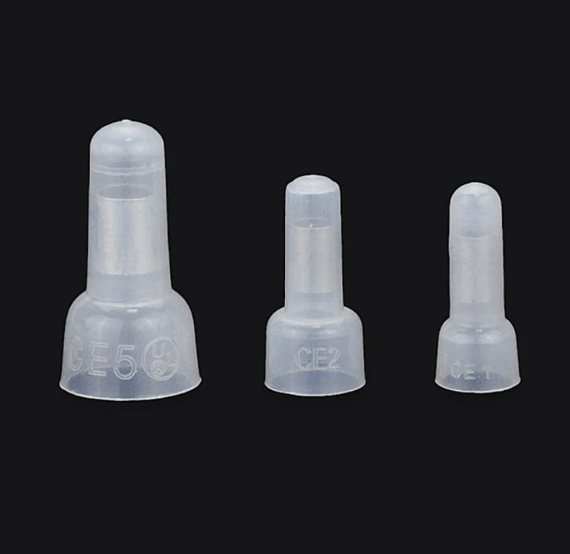250pcs/box CE1 CE2 CE5 Closed End Crimp Caps Electrical Wire Cable Terminals Connectors Set AWG 12-10 16-14 22-16