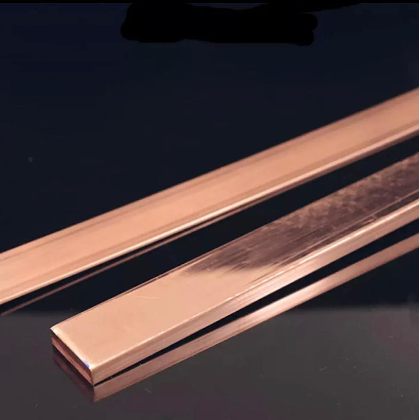 T2 copper bar flat square conductive ground Purple copper plate bus bar Model Maker DIY Material 2/4/5/8x20mm