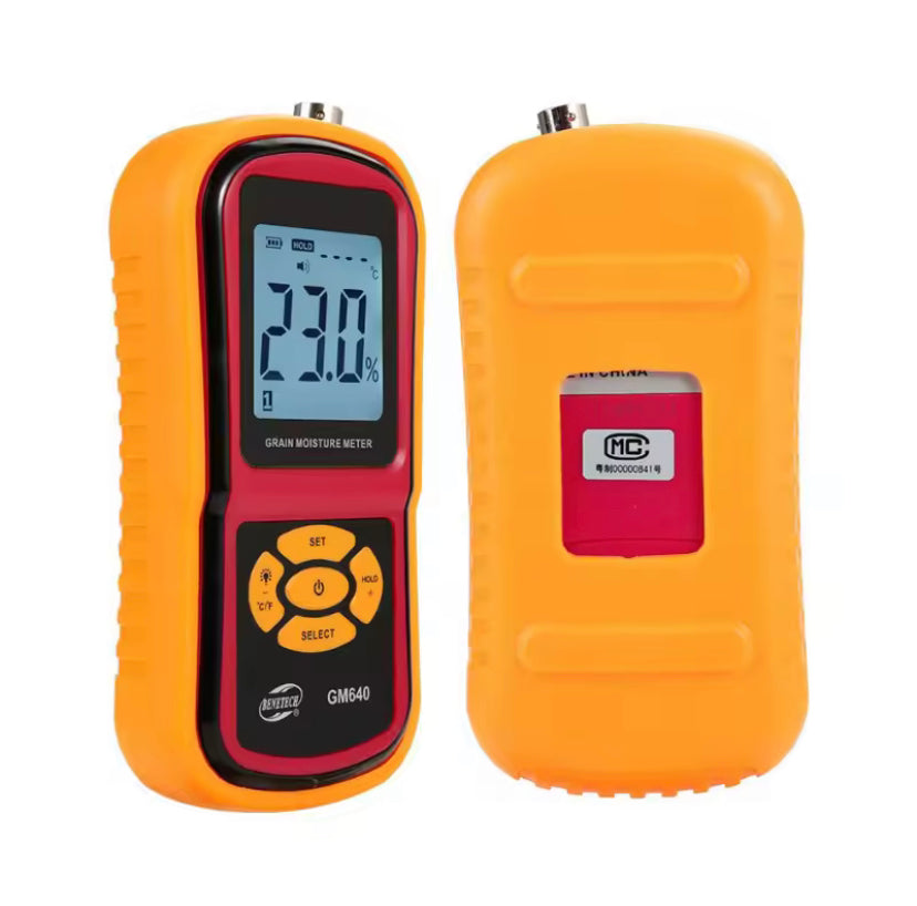 BENETECH GM640 Digital Grain Moisture Meter with Measuring Probe Portable LCD Tester for Corn Wheat Rice