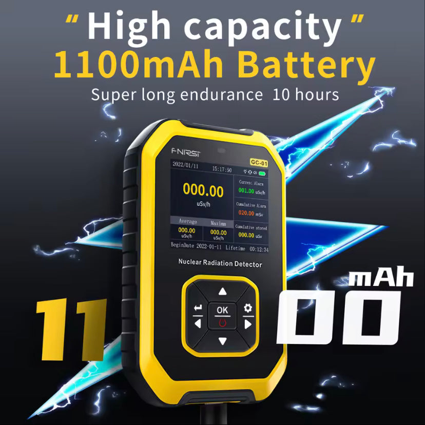 FNIRSI GC-01 Geiger Counter Nuclear Radiation Detector Personal Dosimeter X-ray γ-ray β-ray Radioactivity Tester Marble Detector