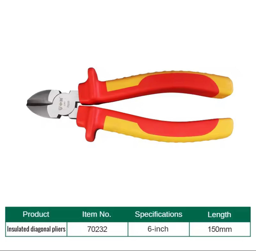 1000V high-voltage multi-purpose insulated electrician 8-inch 6-inch pliers steel wire pliers pointed pliers diagonal pliers
