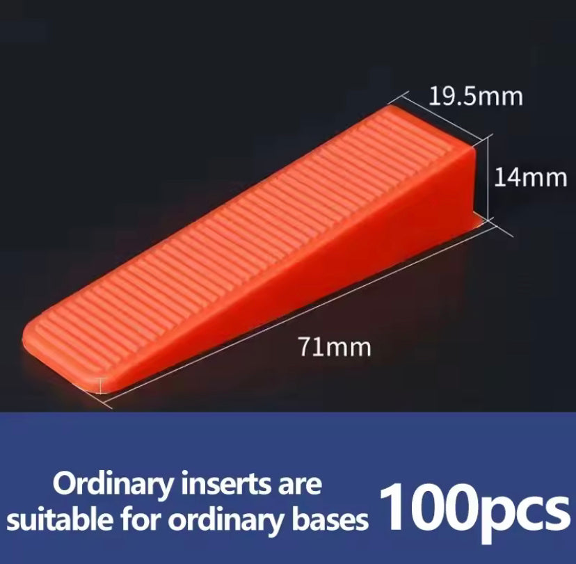 100PCS Floor Tile Leveling System Clips Spacers Straps Tile Piler Wadge Ceramic Tile Laying Leveling Construction Tools