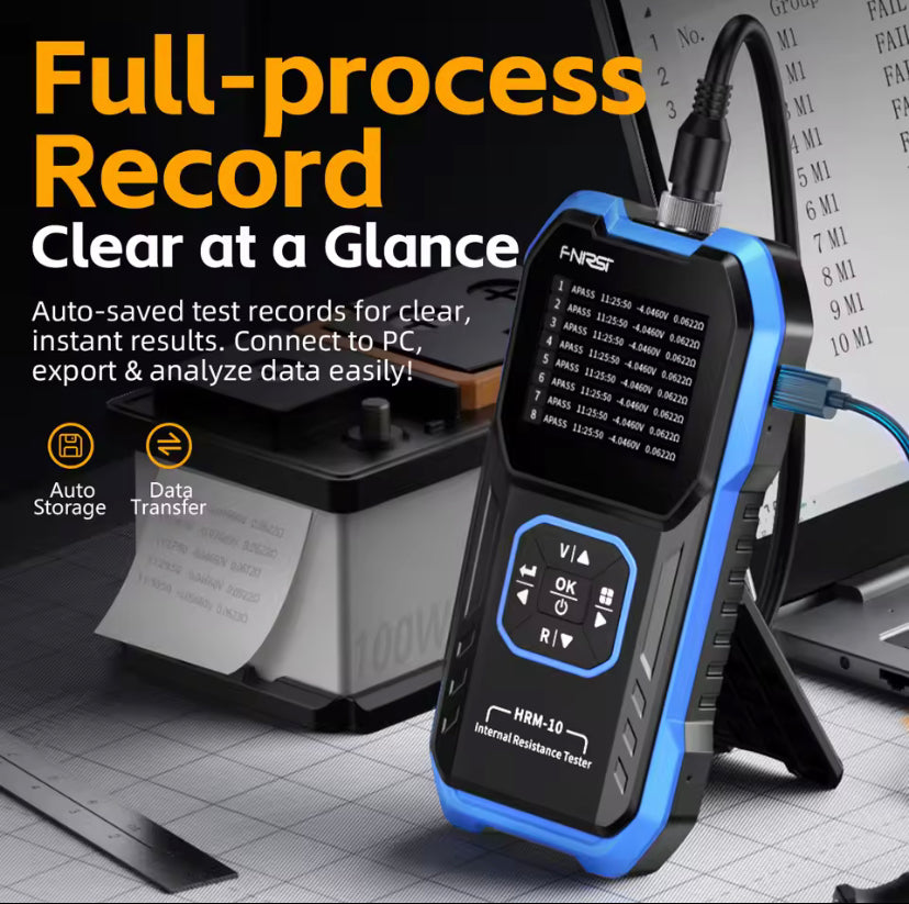 FNIRSI HRM-10 Battery Voltage Internal Resistance Tester 18650 High-precision AC Acid Lithium Lead Car Battery Capacitor Tester