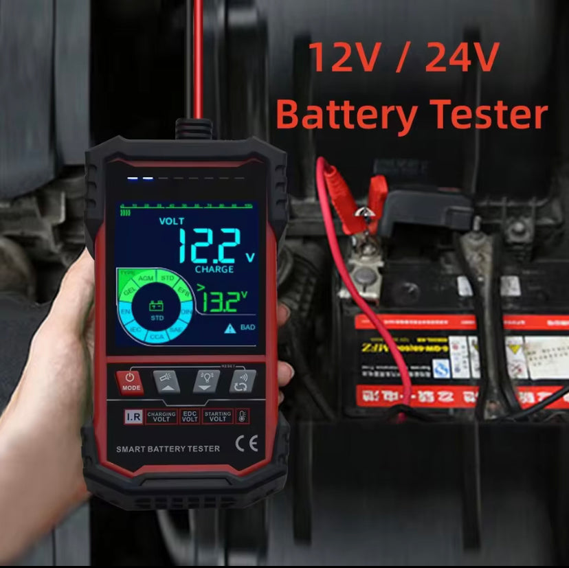 TOOLTOP ET2202 Car Battery Tester Battery Load 12V 24V Battery Voltage Internal Resistance Detection Battery Analyzer