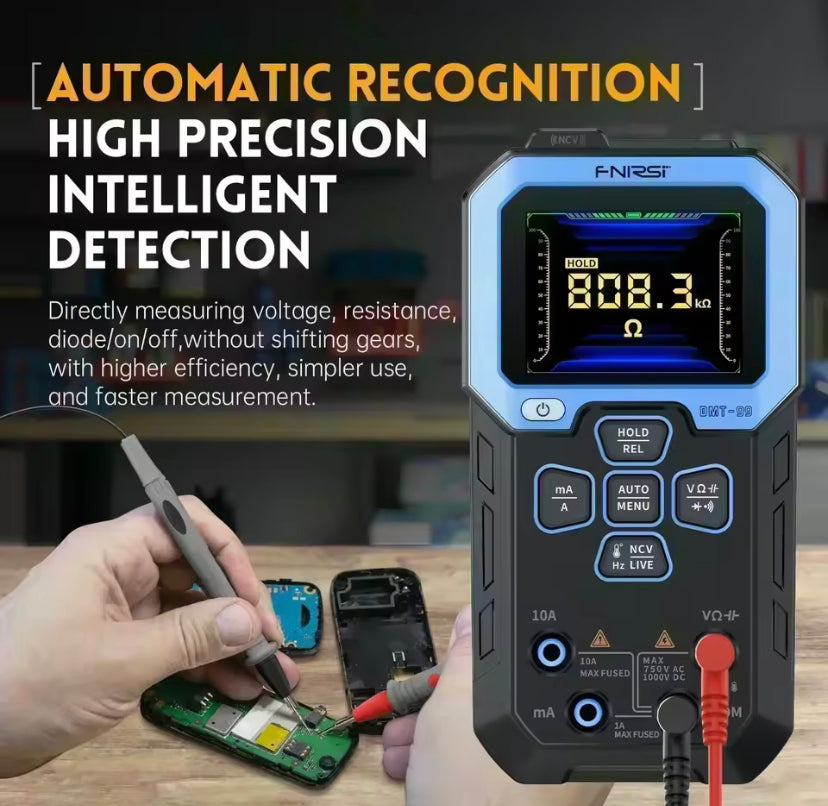 FNIRSI DMT-99 Digital Display Professional DMT99 Multimeter 10000 Counts True RMS Auto AC DC Tester Smart Voltmeter Ammeter