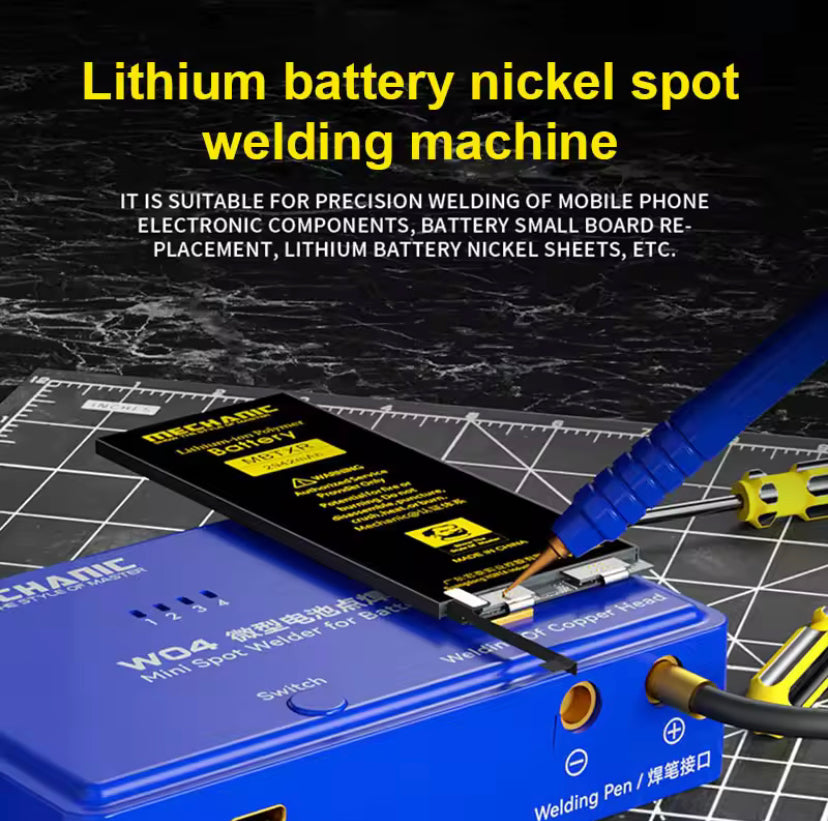 MECHANIC W04 Micro Battery Spot Welder with Four Gears for Phone Battery Repair Precision Mini Spot Welding Machine