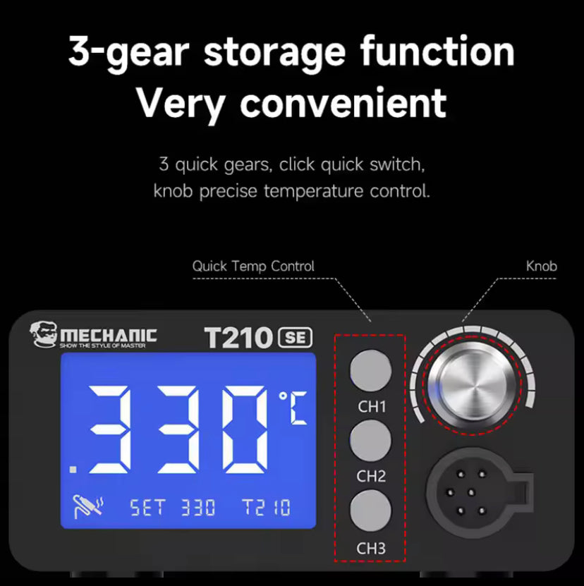 MECHANIC T210 SE Digital Display Thermostatic Soldering Station Universal C210 Series Placement Electronic Repair Welding Tools