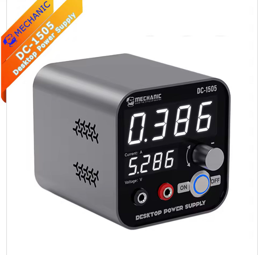 MECHANIC DC-1505 Desktop Power Supply Adjustable Switching DC Regulated Short Circuit Protection for Phone PCB Test Repair Tool