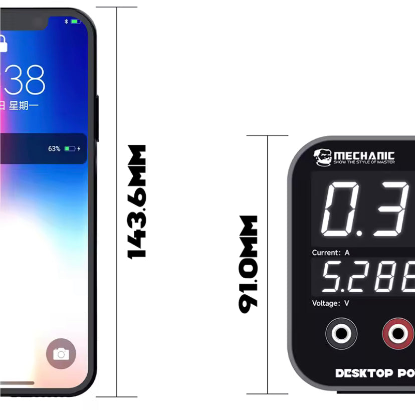 MECHANIC DC-1505 Desktop Power Supply Adjustable Switching DC Regulated Short Circuit Protection for Phone PCB Test Repair Tool