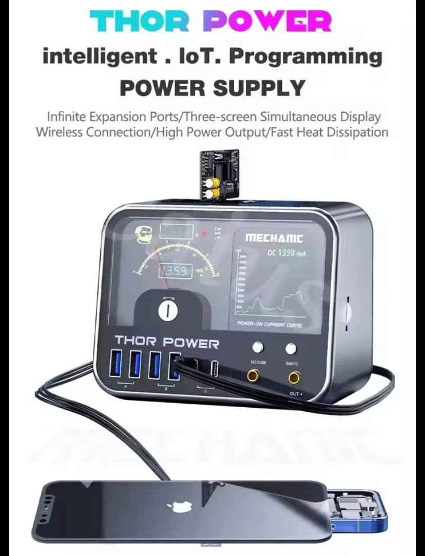 MECHANIC Thor Power Adjustable DC Regulated Power Supply Expansion Interface Intelligent IoT Digital Diagnostic Power Supply