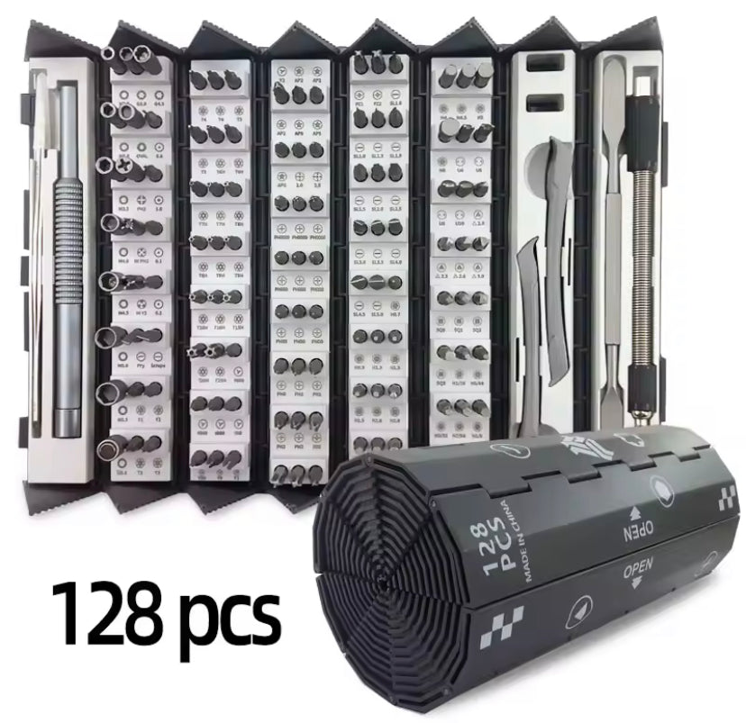 128 in 1 Precision Screwdriver Set Screw Driver Bits Portable Professional Electronic Repair Tool Set Magnetic Phillips