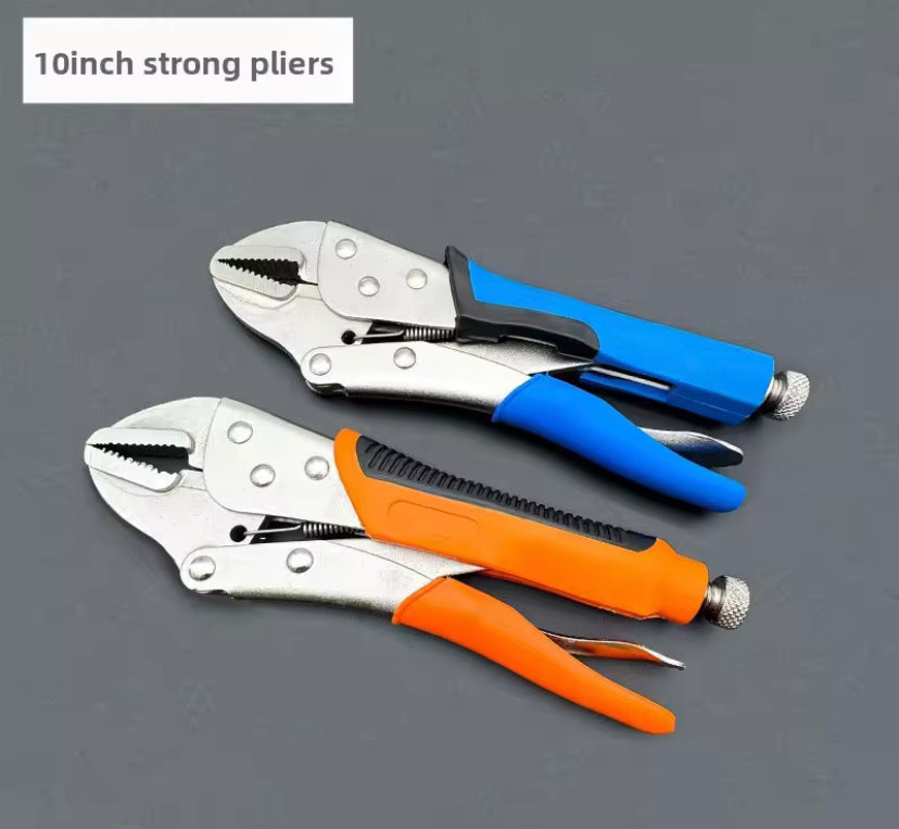 1PC Multi Functional Pliers Quick Release Carbon Steel 9" Curved Jaw Long Nose Pliers Locking Plier Set With Vise Grips