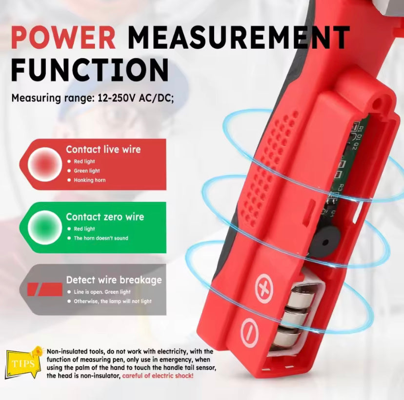 Multifunctional Wire Stripper Electrician Pliers 8-in-1 Stainless Steel Needle-nose Pliers with Electrical Measurement Hand Tool
