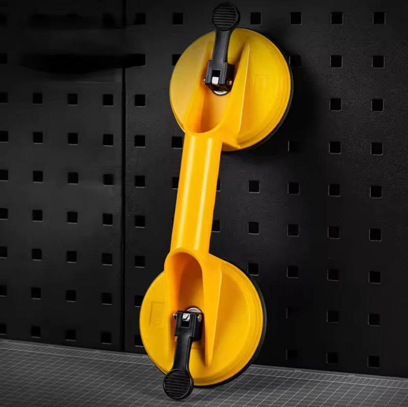 2 Claws Aluminum Alloy Two Claw Glass Suction Cup 123M Rubber Pad for Tile Floor Moving Tool Home Decoration And Renovation