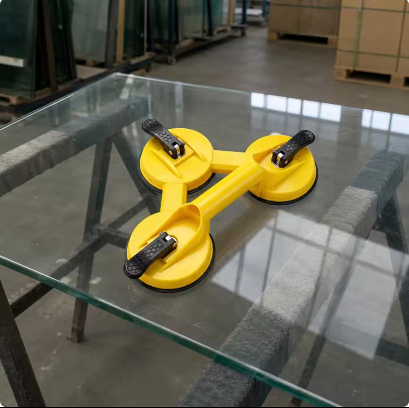 3 Claws Aluminum Alloy Two Claw Glass Suction Cup 123M Rubber Pad for Tile Floor Moving Tool Home Decoration And Renovation