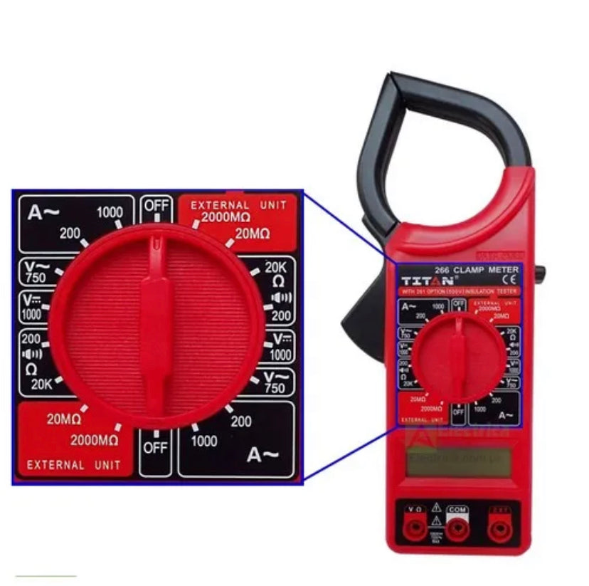 Digital Clamp Multimeter DT266 Professional Clamp Meter AC DC Voltage 1000V Current Voltage Tester Multimeter AC Ampere