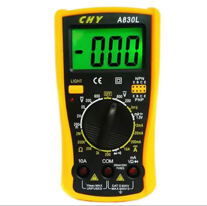 CHY A830L LCD Digital Multimeter DC AC Voltage Diode Freguency Multifunction Volt Tester Test Current Voltmeter Ammeter Meter Gauge