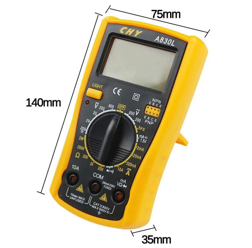 CHY A830L LCD Digital Multimeter DC AC Voltage Diode Freguency Multifunction Volt Tester Test Current Voltmeter Ammeter Meter Gauge