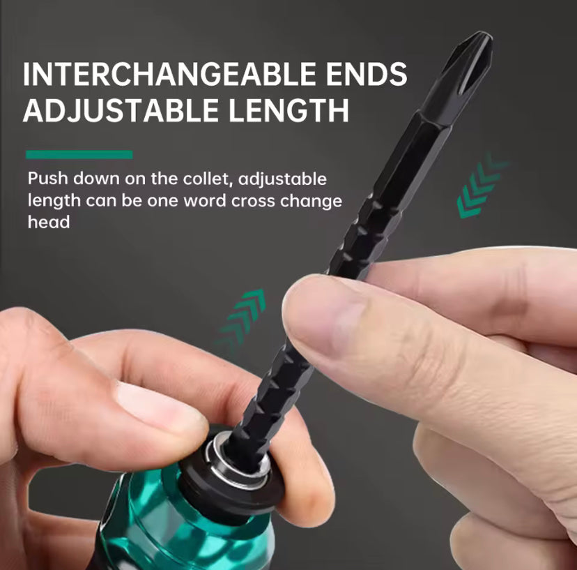 Telescopic Ratchet Screwdriver Repair Tools Household Hand Tool Dual-end Screw Driver Slotted Cross Magnetic Screwdriver