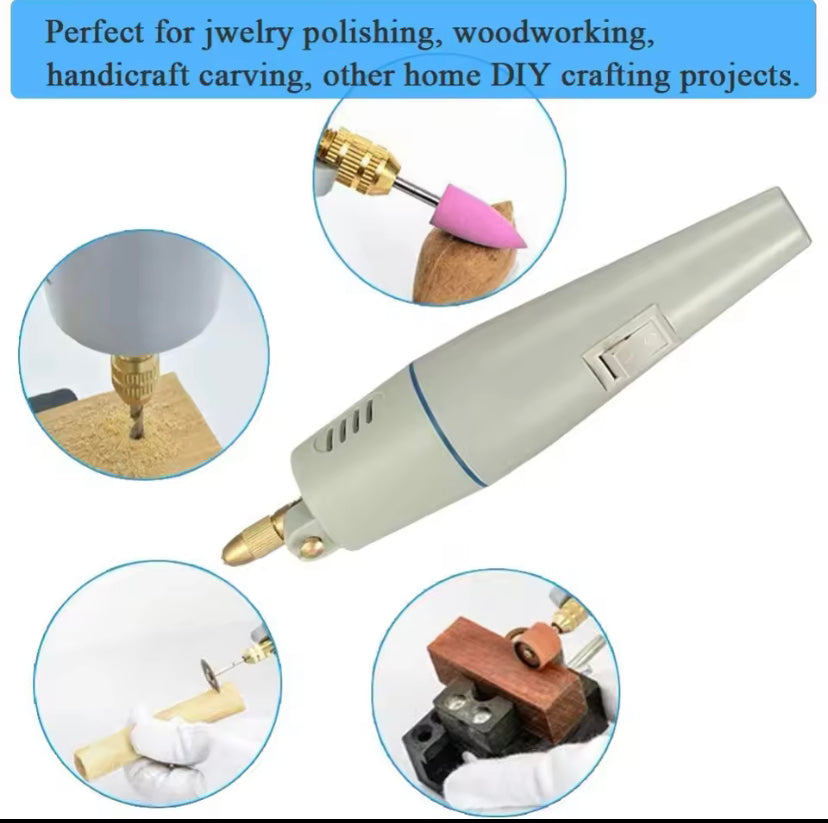 Mini Electric Drill Set DIY Micro Electrical Drill Grinder For Dremel Wood Jewel Stone Cutting Drilling Grinding Engraving Tool