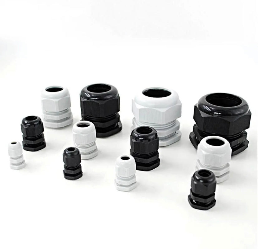 PG7/9/11/13.5/16/19 Waterproof Cable Gland Cable entry IP68 PG Series White Black Nylon Plastic Connector
